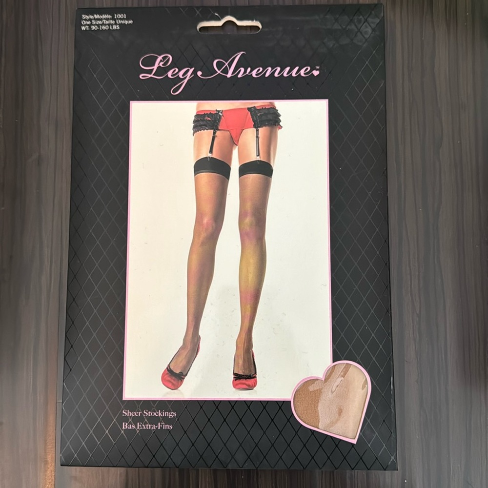 NEW LEG AVENUE Sheer Stockings, 1001 Nude